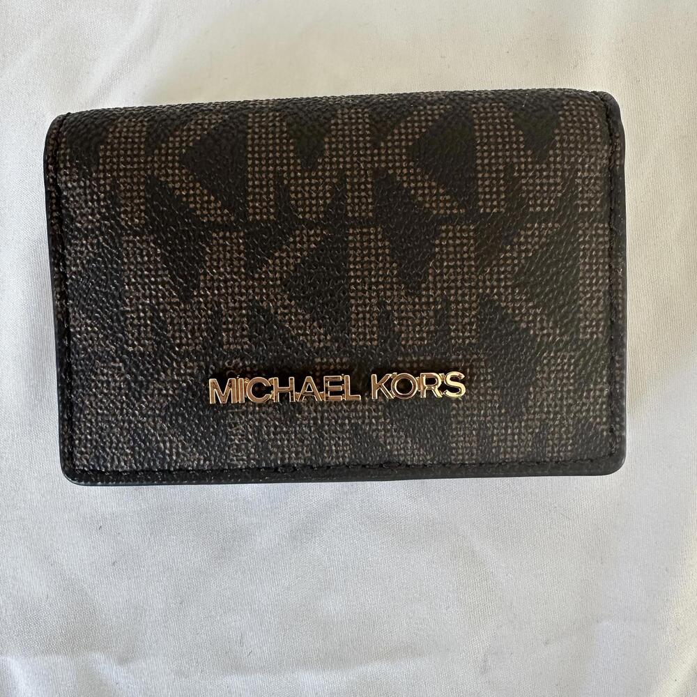 NWOT Michael Kors Small Brown Monogram Wallet